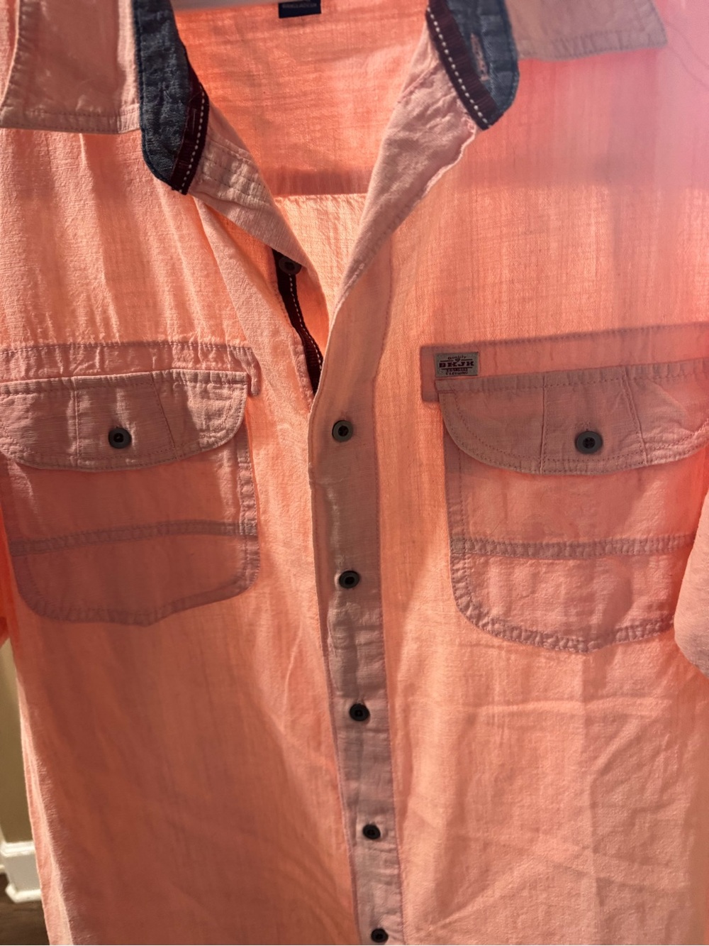 Black Jack Coral 3XL Button Down Men’s Shirt  (CL-4)